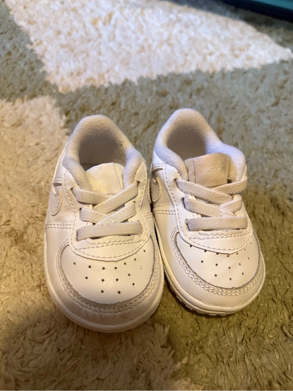 Nike White Baby Lace-Up Sneakers